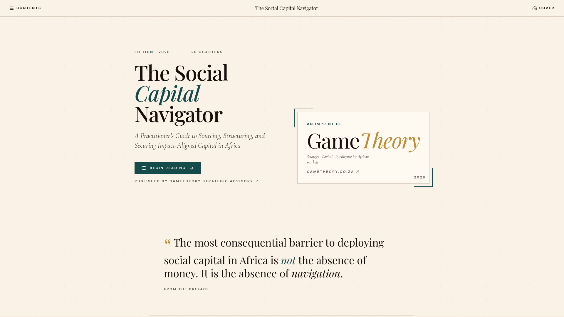 The Social Capital Navigator