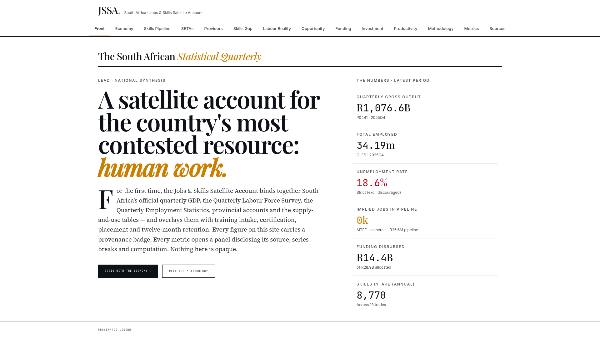 Jobs & Skills Satellite Account